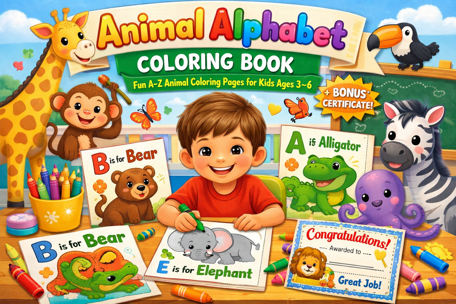 5 Creative Ways to Use the Animal Alphabet Coloring Book to Boost Early Literacy and Motor Skills